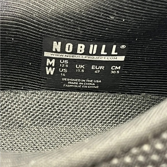 Nobull Mens Black Superfabric Floral Lace Up Training Sneakers Size 12 - Picture 9 of 9